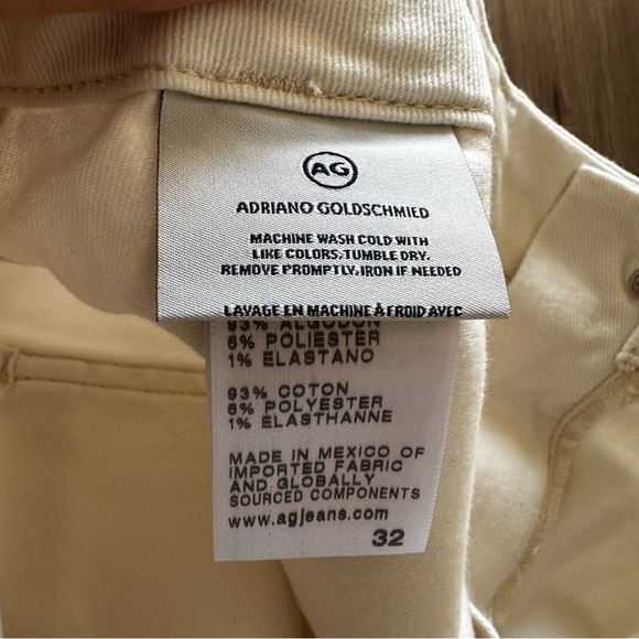 Adriano Goldschmied Womens Analeigh Short 32 Powder Ivory High Rise 3.5” Denim - Picture 9 of 9